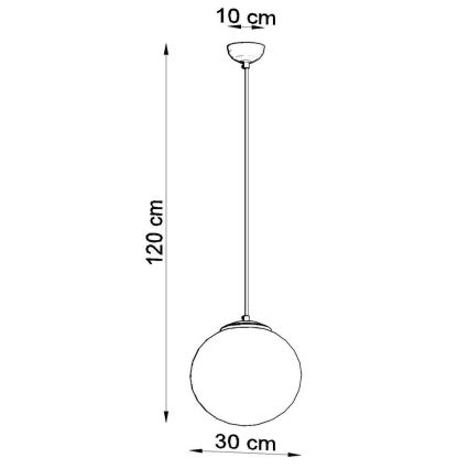 Κρεμαστό φωτιστικό σε καλώδιο TOYA 1xE27/60W/230V Ø 30 cm λευκό/χρυσό