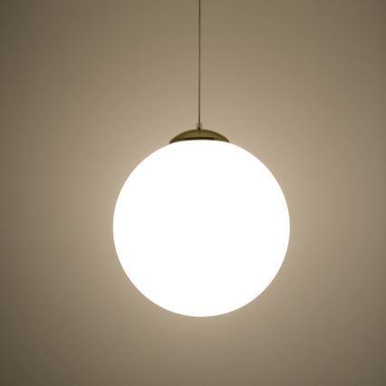 Κρεμαστό φωτιστικό TOYA 1xE27/60W/230V, Ø 40 εκ., λευκό/χρυσό