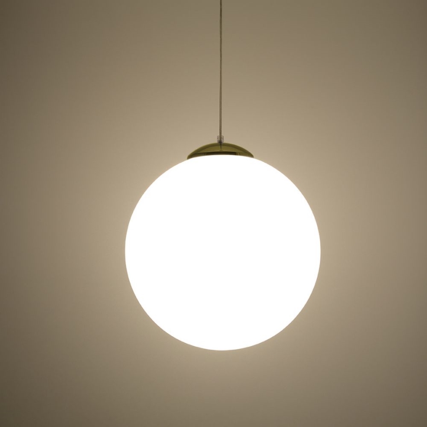 Κρεμαστό φωτιστικό TOYA 1xE27/60W/230V, Ø 40 εκ., λευκό/χρυσό