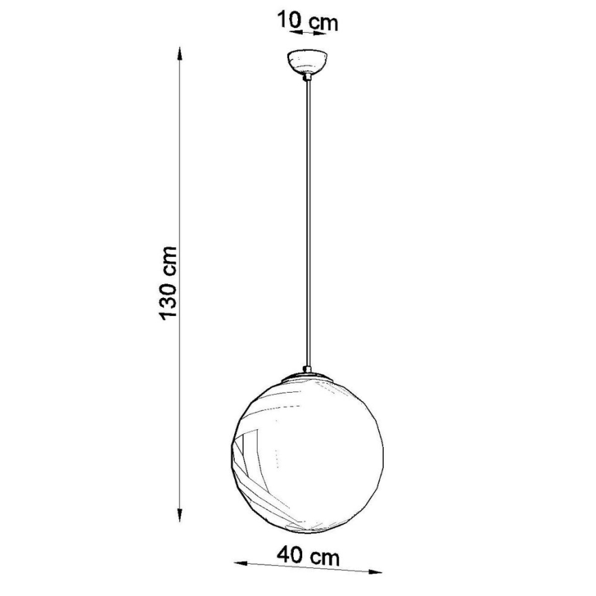 Κρεμαστό φωτιστικό TOYA 1xE27/60W/230V, Ø 40 εκ., λευκό/χρυσό
