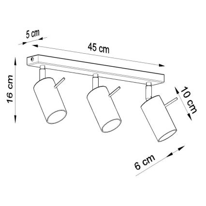 Φωτιστικό σποτ RING 3xGU10/10W/230V