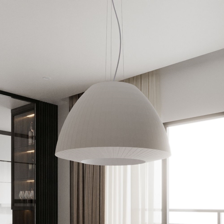 Πολύφωτο κρεμαστό BELLA 3xE27/60W/230V δ. 60 cm λευκό