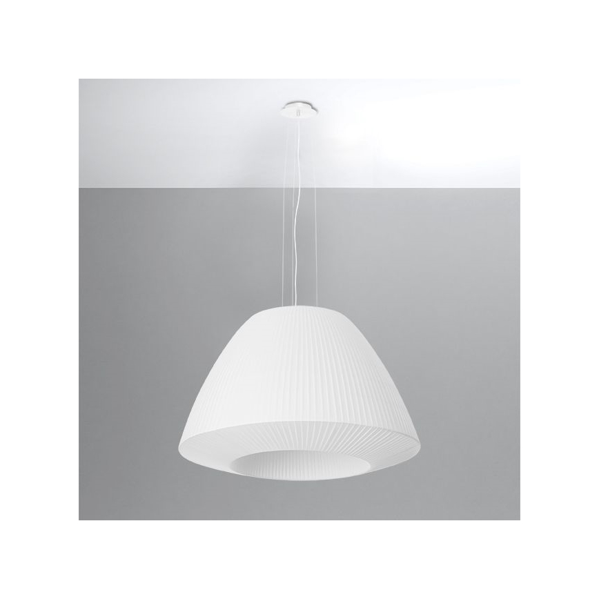 Πολύφωτο κρεμαστό BELLA 3xE27/60W/230V δ. 60 cm λευκό