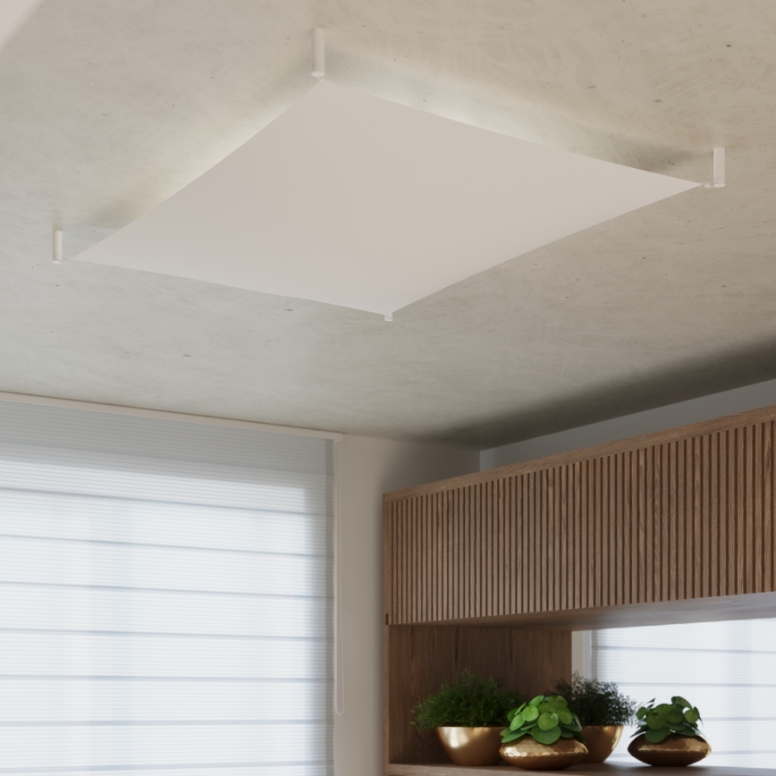 Φωτιστικό οροφής LED LUNA 2xG13/8,5W/230V 80x105 cm λευκό