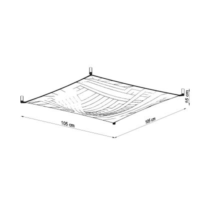 LED φωτιστικό οροφής LUNA 4xG13/8,5W/230V 105x105 εκ. λευκό