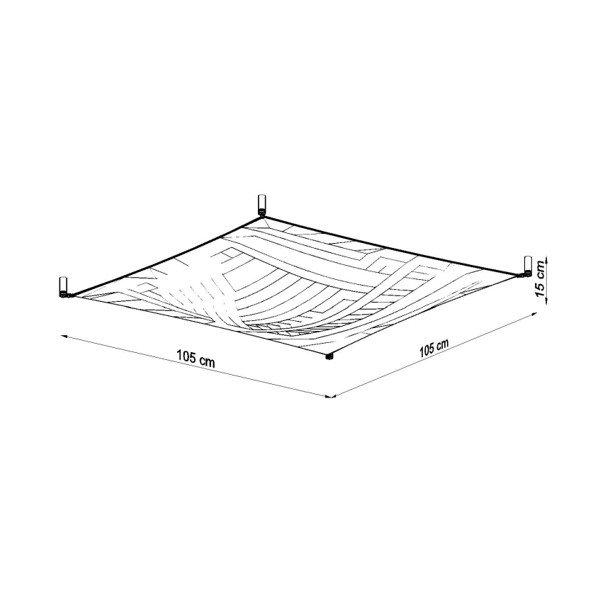 LED φωτιστικό οροφής LUNA 4xG13/8,5W/230V 105x105 εκ. λευκό