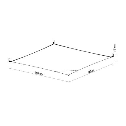LED φωτιστικό οροφής LUNA 6xG13/8,5W/230V 140x140 cm λευκό