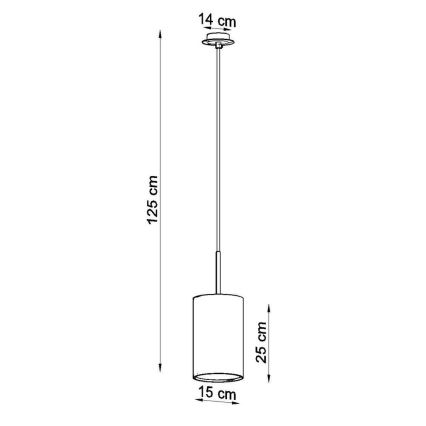 Πολύφωτο κρεμαστό OTTO 1xE27/60W/230V δ. 15 cm λευκό