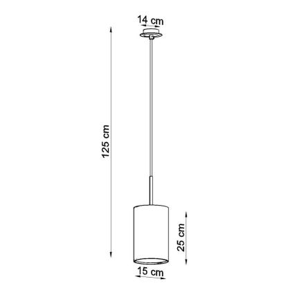 Πολύφωτο κρεμαστό OTTO 1xE27/60W/230V δ. 15 cm μαύρο