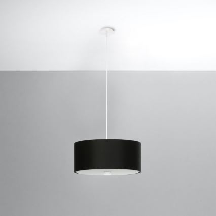 Κρεμαστό φωτιστικό οροφής  SKALA 3xE27/60W/230V διάμετρος 30 cm μαύρο