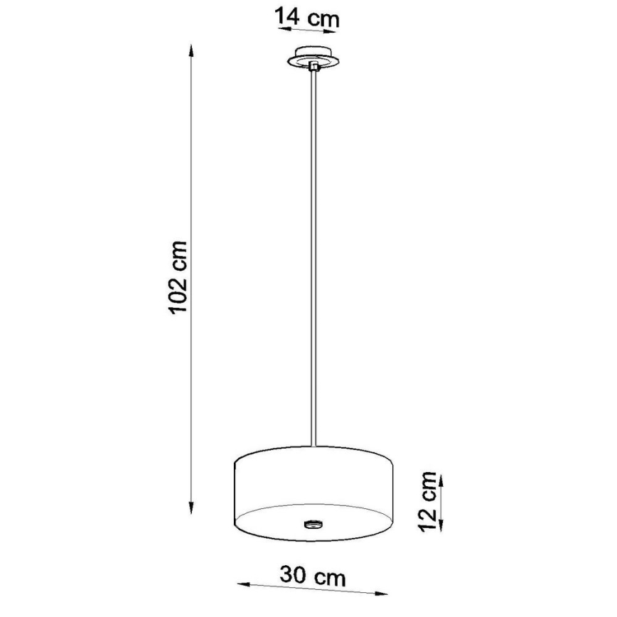 Κρεμαστό φωτιστικό οροφής  SKALA 3xE27/60W/230V διάμετρος 30 cm μαύρο