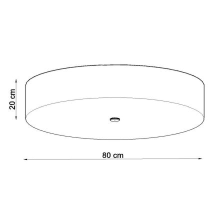 Φωτιστικό οροφής SKALA 6xE27/60W/230V δ. 80 cm μαύρο