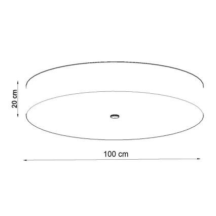 Φωτιστικό οροφής SKALA 6xE27/60W/230V δ. 100 cm μαύρο