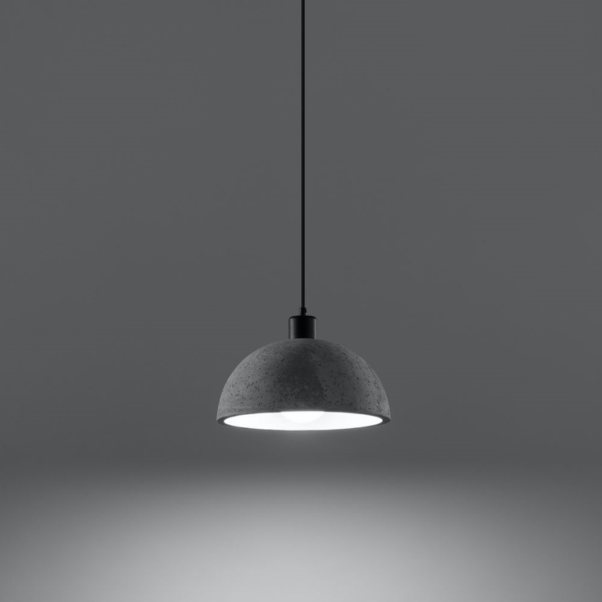 Κρεμαστό φωτιστικό οροφής καμπάνα PABLITO 1xE27/60W/230V τσιμέντο