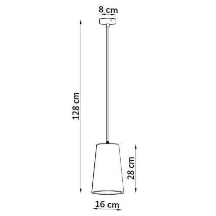 Κρεμαστό φωτιστικό οροφής GULCAN 1xE27/15W/230V