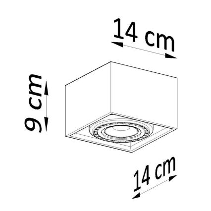 Φωτιστικό οροφής QUATRO AR111 1xGU10/40W/230V τσιμέντο