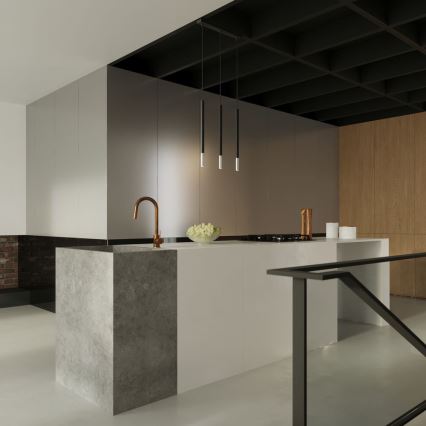 Κρεμαστό φωτιστικό οροφής MOSAIC 1xG9/12W/230V μαύρο/γυαλιστερό χρώμιο