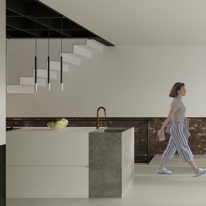 Κρεμαστό φωτιστικό οροφής MOSAIC 1xG9/12W/230V μαύρο/γυαλιστερό χρώμιο