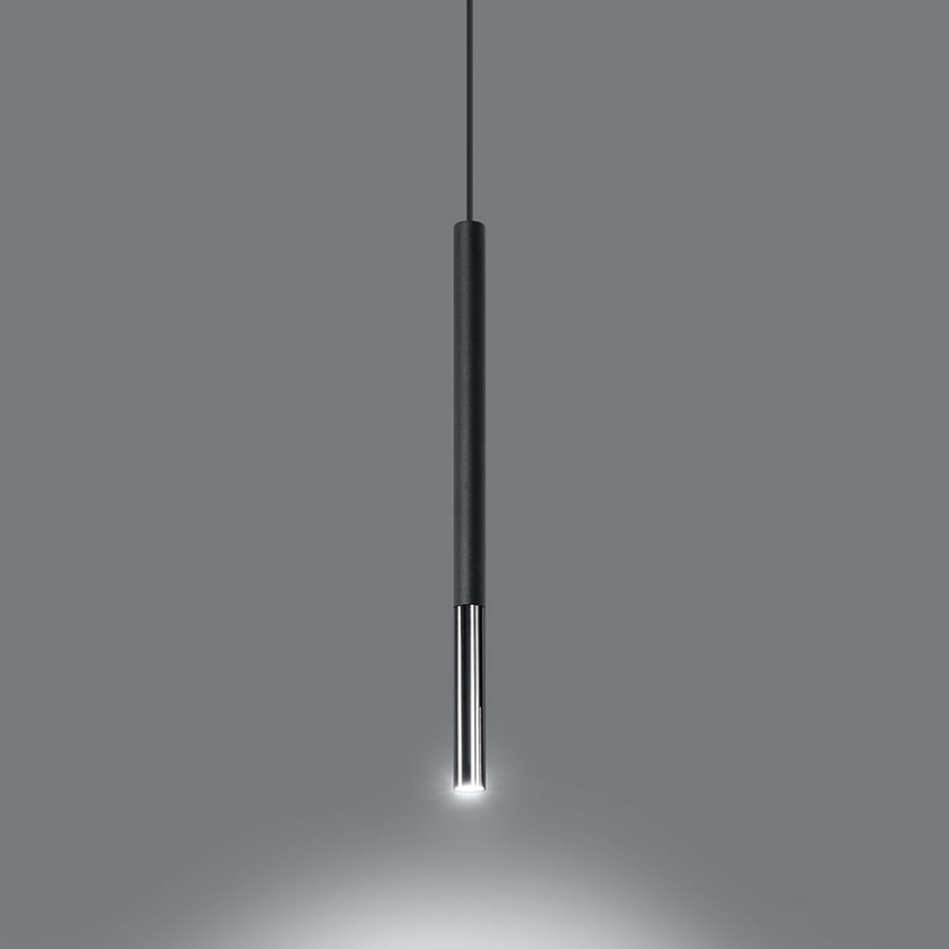 Κρεμαστό φωτιστικό οροφής MOSAIC 1xG9/12W/230V μαύρο/γυαλιστερό χρώμιο