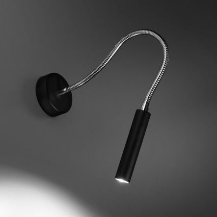 Σποτ τοίχου εύκαμπτο AXIL 1xG9/12W/230V μαύρο