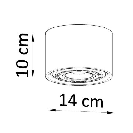 Φωτιστικό οροφής BASIC AR111 1xGU10/40W/230V οξιά