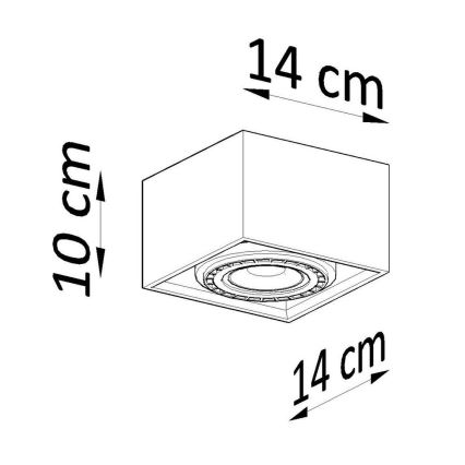 Φωτιστικό οροφής QUATRO AR111 1xGU10/40W/230V οξιά