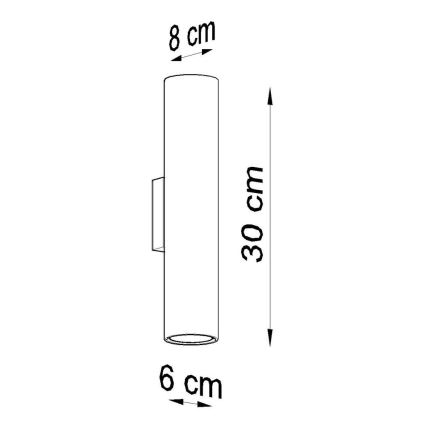 Φωτιστικό τοίχου LOOPEZ 2xGU10/10W/230V μαύρο/γυαλιστερό χρώμιο