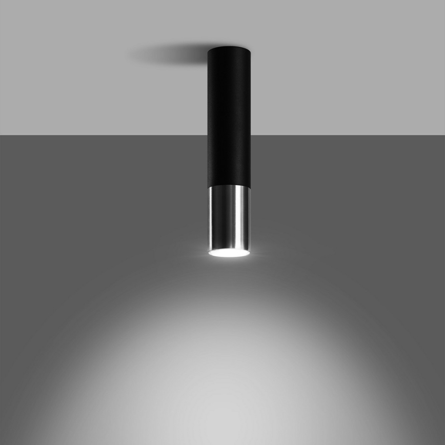 Φωτιστικό σποτ LOOPEZ 1xGU10/10W/230V μαύρο/γυαλιστερό χρώμιο