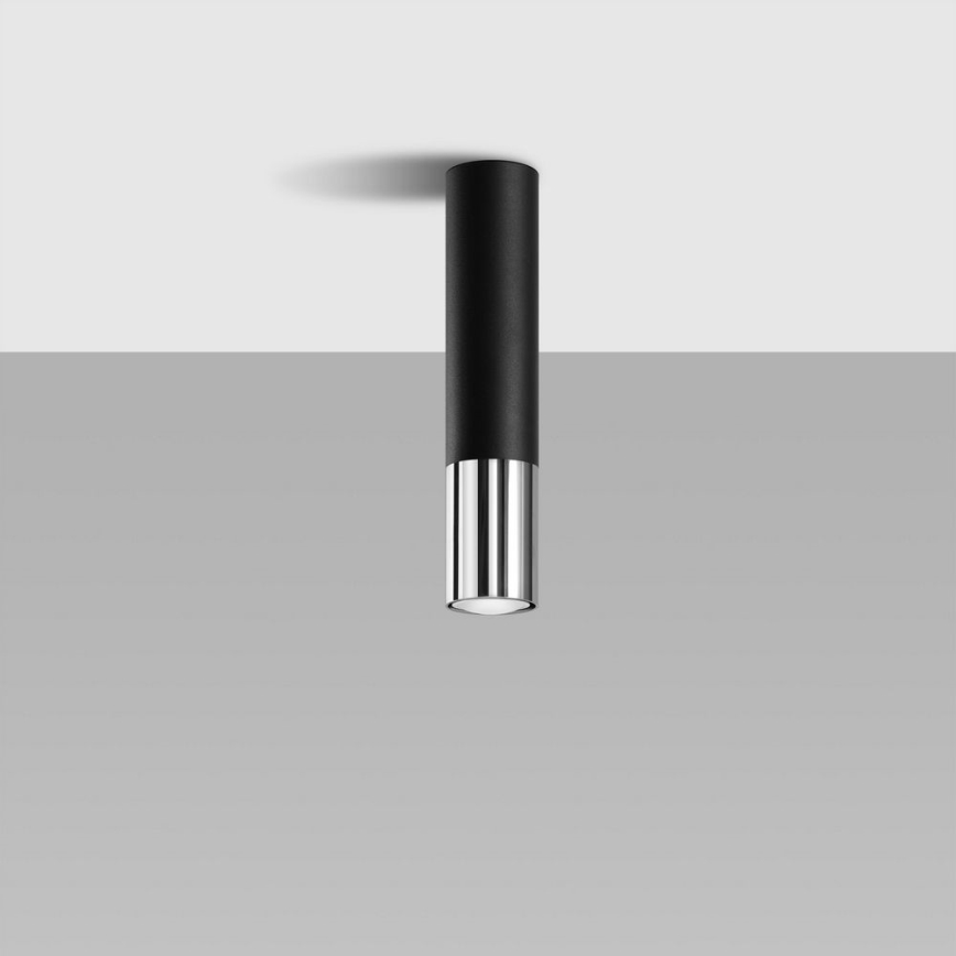 Φωτιστικό σποτ LOOPEZ 1xGU10/10W/230V μαύρο/γυαλιστερό χρώμιο