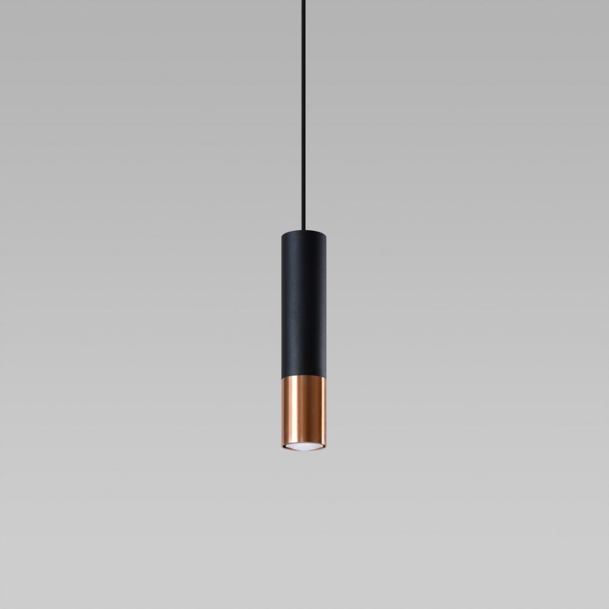 Κρεμαστό φωτιστικό οροφής LOOPEZ 1xGU10/10W/230V μαύρο/χάλκινο