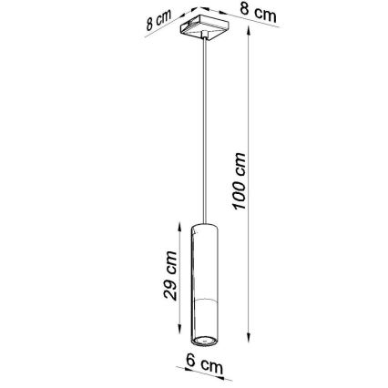 Κρεμαστό φωτιστικό οροφής LOOPEZ 1xGU10/10W/230V μαύρο/χάλκινο