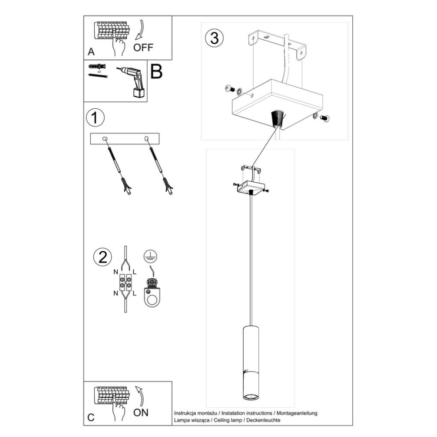 Κρεμαστό φωτιστικό οροφής LOOPEZ 1xGU10/10W/230V μαύρο/χάλκινο