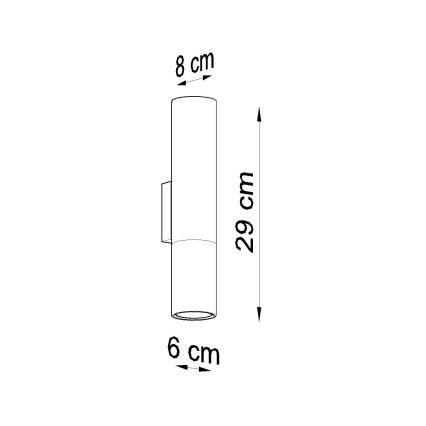 Φωτιστικό τοίχου LOOPEZ 2xGU10/10W/230V μαύρο/χρυσαφί