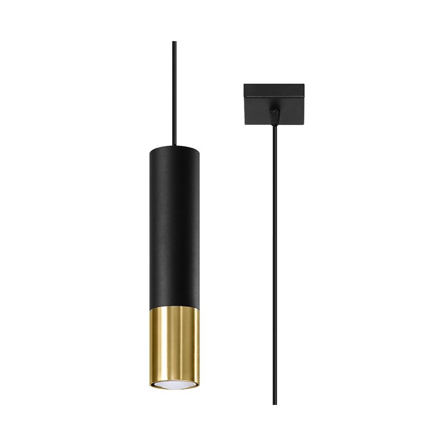 Πολύφωτο κρεμαστό LOOPEZ 1xGU10/40W/230V μαύρο/χρυσό