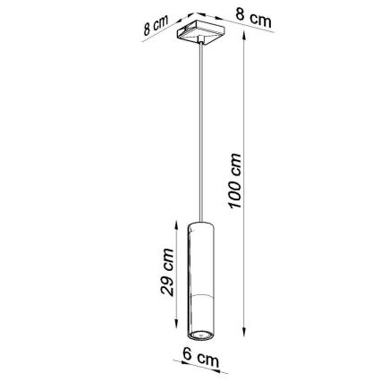 Πολύφωτο κρεμαστό LOOPEZ 1xGU10/40W/230V μαύρο/χρυσό