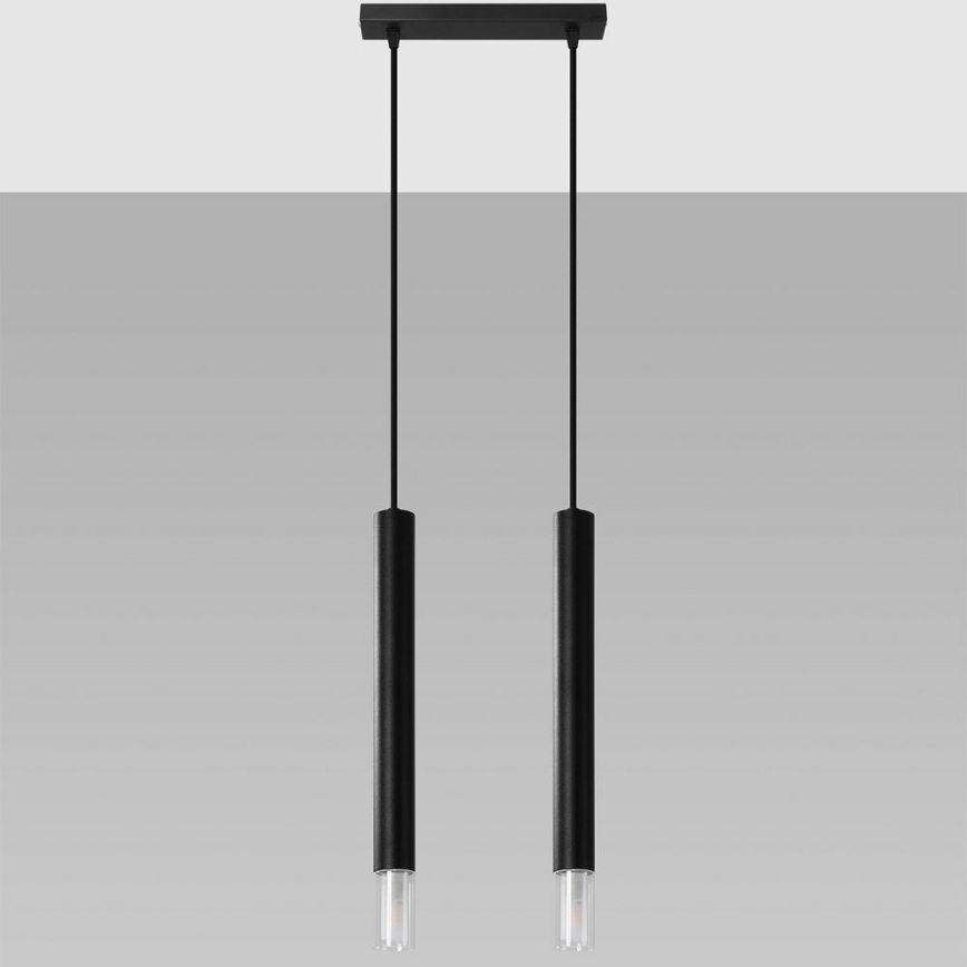 Κρεμαστό φωτιστικό οροφής VIZIER 2xG9/40W/230V μαύρο