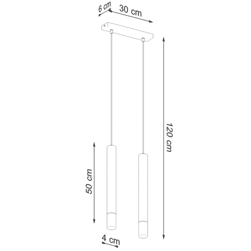 Κρεμαστό φωτιστικό οροφής VIZIER 2xG9/40W/230V μαύρο