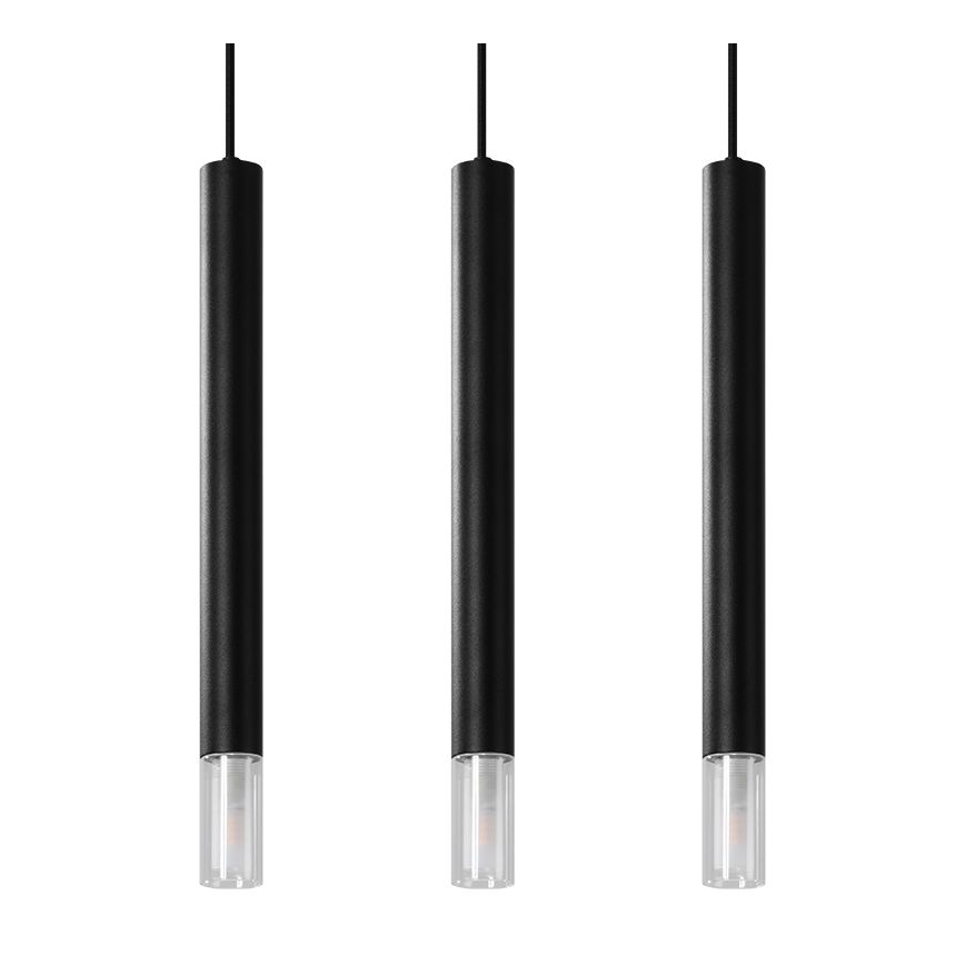 Κρεμαστό φωτιστικό οροφής VIZIER 3xG9/12W/230V μαύρο