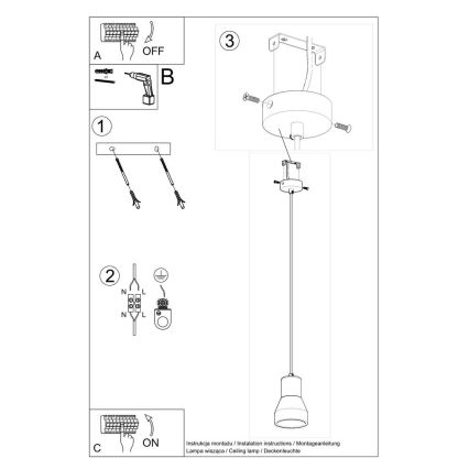 Κρεμαστό φωτιστικό οροφής QUBIC 1xE27/60W/230V τσιμέντο/Σημύδα/οξιά/μαύρο