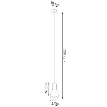 Κρεμαστό φωτιστικό οροφής QUBIC 1xE27/60W/230V τσιμέντο/Σημύδα/οξιά