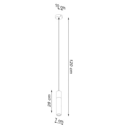 Κρεμαστό φωτιστικό οροφής ZANE 1xGU10/40W/230V τσιμέντο/Σημύδα/οξιά