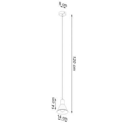 Κρεμαστό φωτιστικό TALEJA 1xE27/60W/230V λευκό