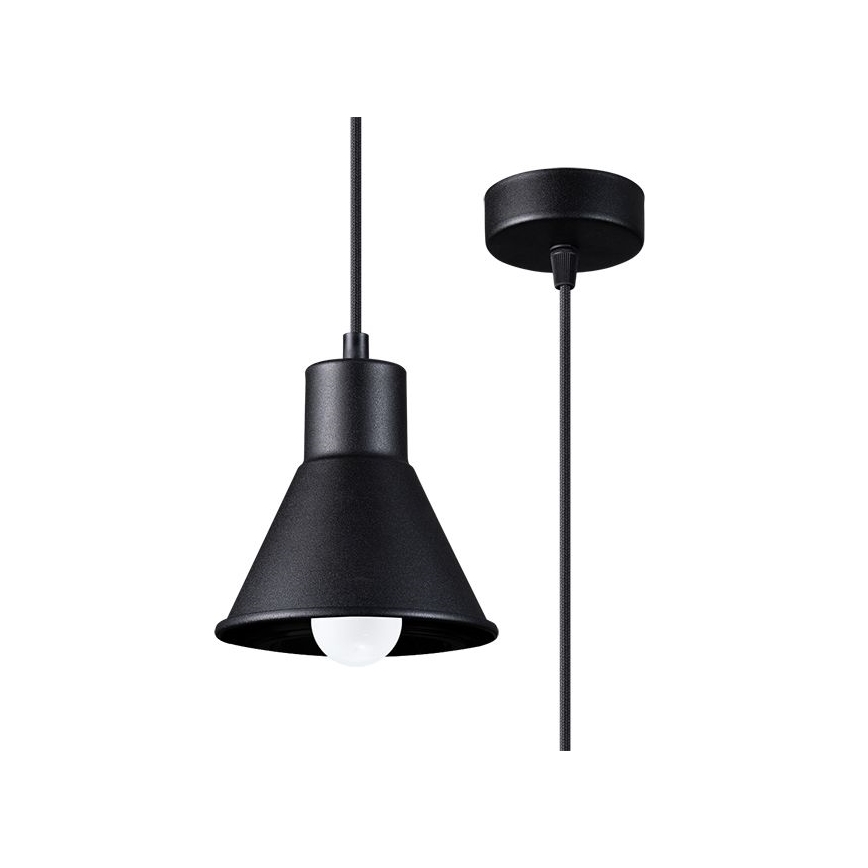 Φωτιστικό κρεμαστό TALEJA 1xE27/60W/230V μαύρο