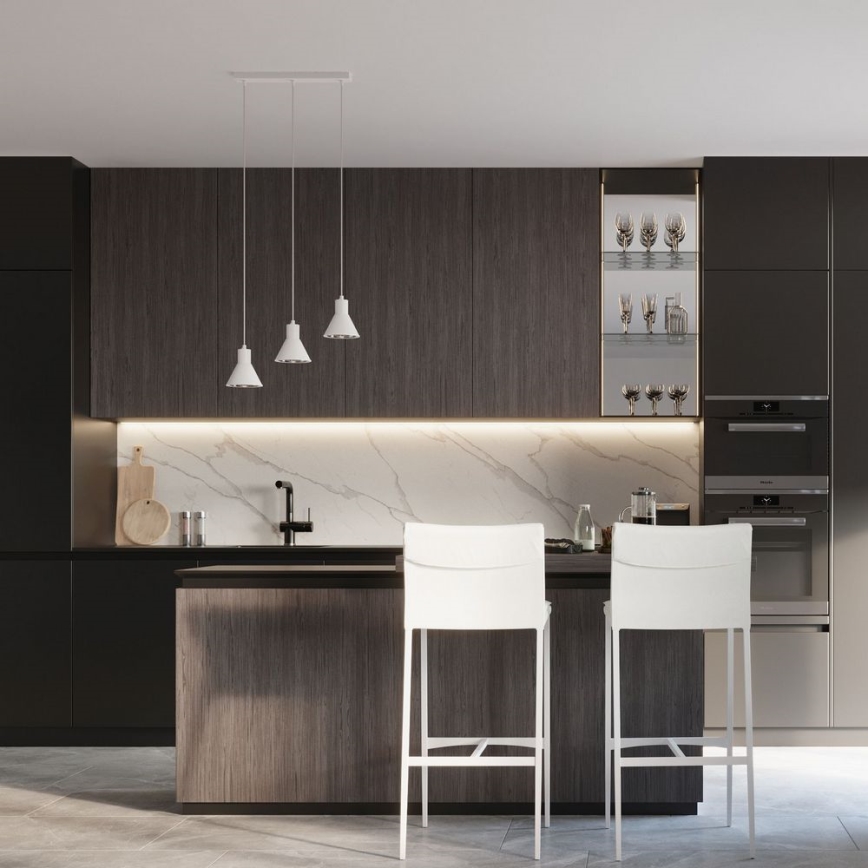 Πολύφωτο κρεμαστό ράγα TAZILA 3xES111/60W/230V λευκό