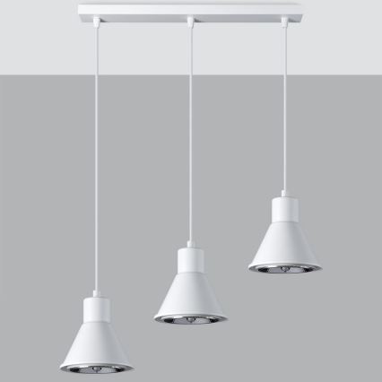 Πολύφωτο κρεμαστό ράγα TAZILA 3xES111/60W/230V λευκό