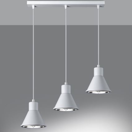 Πολύφωτο κρεμαστό ράγα TAZILA 3xES111/60W/230V λευκό