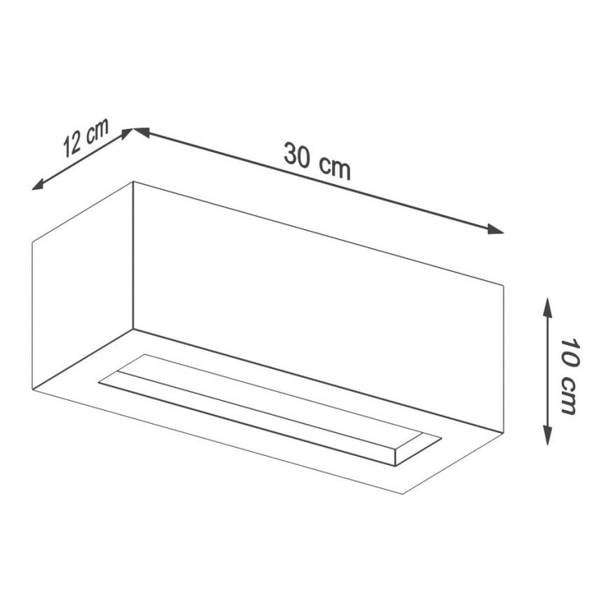 φωτιστικό τοίχου VEGA 1xE27/60W/230V 30 cm τσιμέντο