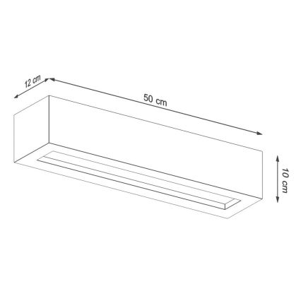 φωτιστικό τοίχου VEGA 2xE27/60W/230V 50 cm τσιμέντο