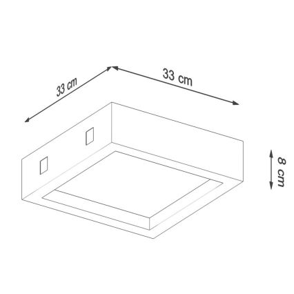 Φωτιστικό οροφής LED RIZA LED/18W/230V τσιμέντο