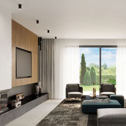 Φωτιστικό σποτ LAGOS 1xGU10/10W/230V 10 cm μαύρο